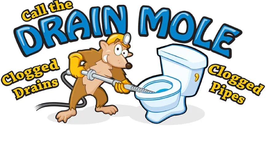 Drain Mole cartoon