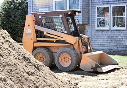 Bobcat excavator used by Scott Frank Septic construction